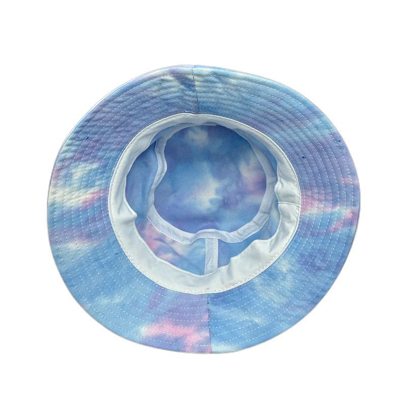 49-color printed tie-dyed fisherman's hat, outdoor et hat, graffiti double-sided basin hat